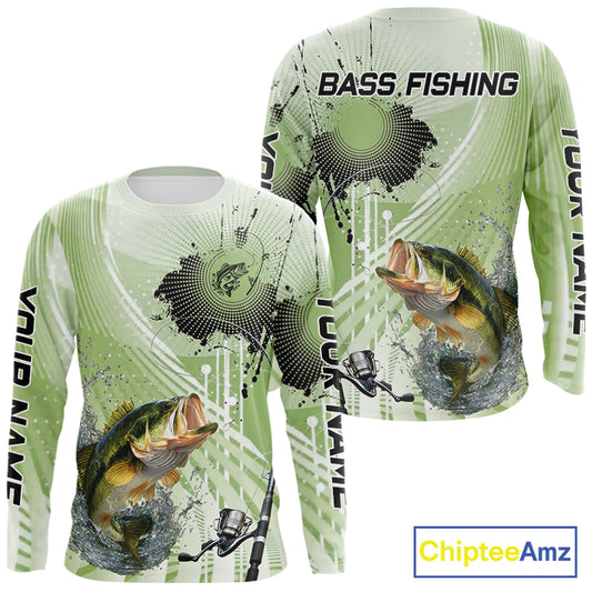 Largemouth Bass Fishing Shirts Long Sleeve, Personalized Fishing Gift NHT379