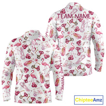 Load image into Gallery viewer, Funny Golf Polo Shirt For Mens Cherry Flamingo Golf Cart Pattern Summer Sport Top NHT841