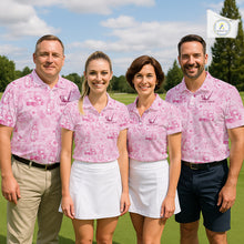 Load image into Gallery viewer, Funny Womens Golf Polo Shirt Pineapple Floral Golf Cart Pattern All Over Print Tropical Performance Top NHT842
