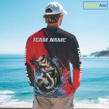 Load image into Gallery viewer, Largemouth Bass Fishing Long Sleeve Tournament Shirts, Personalized Bass Fishing Jerseys NHT431