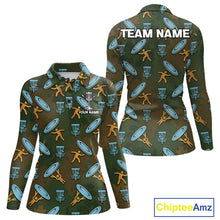 Load image into Gallery viewer, Disc Golf Polo Shirt Personalized Name Camouflage Golf Shirt Custom Disc Golfer Polo Gift For Womens