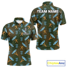Load image into Gallery viewer, Disc Golf Polo Shirt Personalized Name Camouflage Golf Shirt Custom Disc Golfer Polo Gift For Men