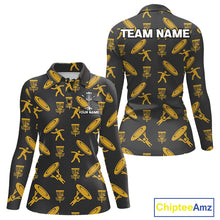 Load image into Gallery viewer, Personalized Disc Golf Polo Shirt Custom Name Golf Shirt Disc Golfer Gift Performance Polo For Womens