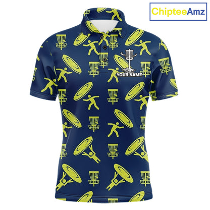 Personalized Disc Golf Polo Shirt Custom Name Gift Performance Polo For Men