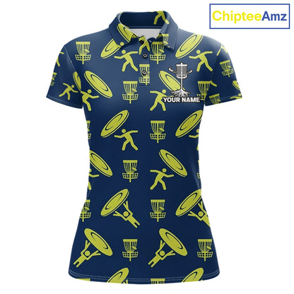 Personalized Disc Golf Polo Shirt Custom Name Gift Performance Polo For Womens
