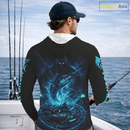 Personalized Marlin Fishing Shirt Long Sleeve  For Men, Marlin Action Angler Shirt NHT436