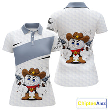 Load image into Gallery viewer, Funny Womens Golf Polo Shirts Custom Cowboy Golf Ball Golf Outfits, Best Golf Gifts NHT860