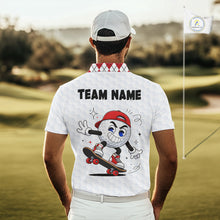 Load image into Gallery viewer, Mens Golf Polo Shirt Argyle Pattern Golf Shirts For Mens Funny Golf Ball Shirt Gifts|Red  NHT861