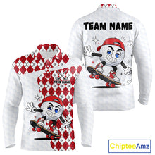 Load image into Gallery viewer, Mens Golf Polo Shirt Argyle Pattern Golf Shirts For Mens Funny Golf Ball Shirt Gifts|Red  NHT861