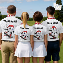 Load image into Gallery viewer, Womens Golf Polo Shirt Argyle Pattern Golf Shirts For Womens Funny Golf Ball Shirt Gifts|Red  NHT861