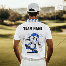 Load image into Gallery viewer, Mens Golf Polo Shirt Argyle Pattern Golf Shirts For Mens Funny Golf Ball Shirt Gifts|Blue NHT862