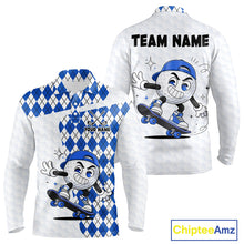 Load image into Gallery viewer, Mens Golf Polo Shirt Argyle Pattern Golf Shirts For Mens Funny Golf Ball Shirt Gifts|Blue NHT862
