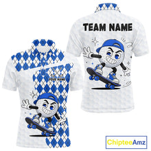 Load image into Gallery viewer, Mens Golf Polo Shirt Argyle Pattern Golf Shirts For Mens Funny Golf Ball Shirt Gifts|Blue NHT862