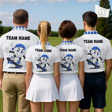 Load image into Gallery viewer, Mens Golf Polo Shirt Argyle Pattern Golf Shirts For Mens Funny Golf Ball Shirt Gifts|Blue NHT862