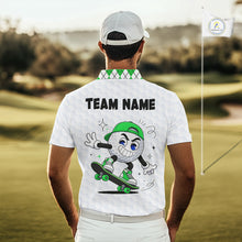 Load image into Gallery viewer, Mens Golf Polo Shirt Argyle Pattern Golf Shirts For Mens Funny Golf Ball Shirt Gifts|Green NHT863