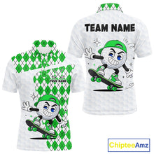 Load image into Gallery viewer, Mens Golf Polo Shirt Argyle Pattern Golf Shirts For Mens Funny Golf Ball Shirt Gifts|Green NHT863