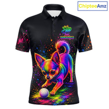 Load image into Gallery viewer, Personalized Chihuahua Playing Golf Button Down Shirt - Custom Dog Lover Team Jersey