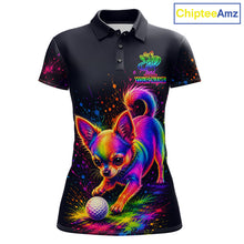 Load image into Gallery viewer, Personalized Chihuahua Playing Golf Button Down Shirt - Custom Dog Lover Team Jersey