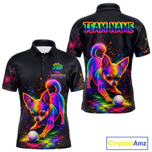 Load image into Gallery viewer, Personalized Chihuahua Playing Golf Button Down Shirt - Custom Dog Lover Team Jersey