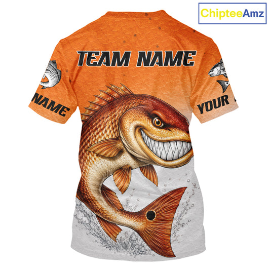 Angry Redfish Fishing T - Shirt For Men, Upf Long Sleeve UV Sun Protection Fishing Shirt NHT1310