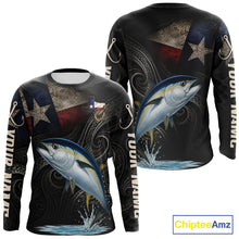 Load image into Gallery viewer, Personalized Texas Tuna Fishing Shirt – Custom Name Angler Apparel For Fishermen