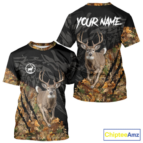 Deer Hunting Big Game Camo Custom Name 3D All Over Print Shirts, Hunting Gifts NHT196