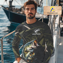 Load image into Gallery viewer, Personalized Bass Fishing Jersey, Custom Name Long Sleeve Fishing Shirt For Men 