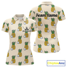 Load image into Gallery viewer, Personalized Funny Pineapple Pattern Womens Golf Polo Shirts Best Golf Gifts For Family Team  NHT779