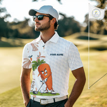 Load image into Gallery viewer, Rabbit Carrot Golf Polo Shirt Funny Golfer Bunny Custom Team Name Jersey NHT892