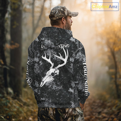 Deer Hunting Deer Skull Antlers Hunter Vintage Grunge Hunting Gift, Gift For Hunter NHT1364