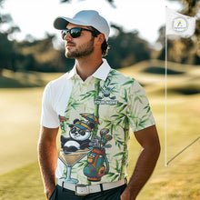 Load image into Gallery viewer, Funny Tropical Bamboo Panda Bear Apparel, Custom Name Performance Golf Jersey For Men NHT958