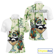 Load image into Gallery viewer, Funny Tropical Bamboo Panda Bear Apparel, Custom Name Performance Golf Jersey For Men