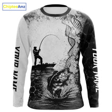 Load image into Gallery viewer, Bass Fishing Long Sleeve Fishing Shirt Fisherman DNA Performance Apparel For Men With fishing Graphic by ChipteeAmz