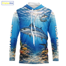 Load image into Gallery viewer, Personalized Offshore Fishing Jerseys, King Mackerel Fishing Shirts Long Sleeve Hooded For Men NHT823