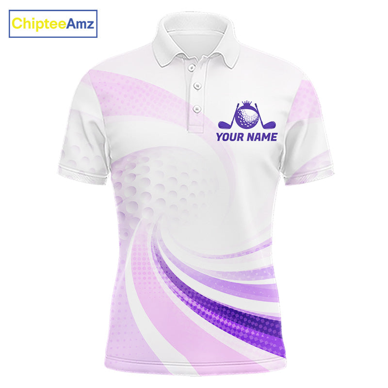 Personalized Purple Swirl Golf Polo - Men's Team Name Performance Jersey NHT979 - Men's Long Sleeve Polo
Men's Short Sleev...