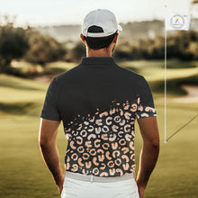Load image into Gallery viewer, Custom Name Leopard Print Polo Shirt – Stylish Animal Print Golf Polo For Men NHT855