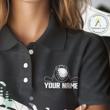 Load image into Gallery viewer, Custom Name Argyle Pattern Print Polo Shirt – Stylish Animal Print Golf Polo For Womens NHT857