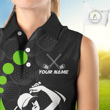 Load image into Gallery viewer, Custom Ball Womens Sleeveless Golf Polo Shirt For Mom – Personalized Name &amp; Team Design, Mother’s Day Gift Idea NHT669
