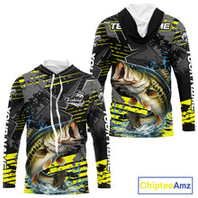 Load image into Gallery viewer, Personalized Largemouth Bass Fishing Jerseys For Fishing Team, Hooded Fishing Gift For Men NHT520
