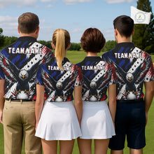 Load image into Gallery viewer, American Flag Eagle Mens Golf Polo Shirts Custom Patriotic Eagle Golf Jersey NHT903