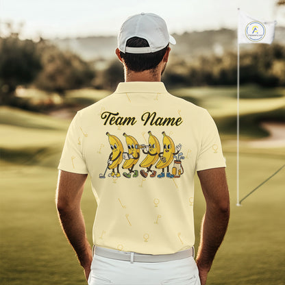 Funny Banana Mens Golf Polo Shirts Team, Mens Golf Jerseys For Golfer, Golf Gifts NHT908