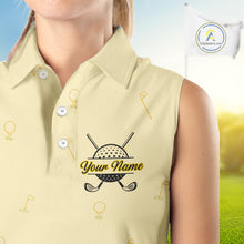 Load image into Gallery viewer, Funny Banana Womens Sleeveless Golf Polo Shirts Team, Women Golf Jerseys For Golfer, Golf Gifts NHT908