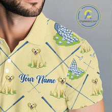 Load image into Gallery viewer, Funny Yellow Labrador Golf Polo Shirt For Team, Men’S Polo Shirt For Golf Lovers NHT564
