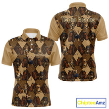 Load image into Gallery viewer, Funny Dog Pattern Golf Polo Shirt For Team, Best Golf Dog Custom Pet For Golf Lovers NHT566