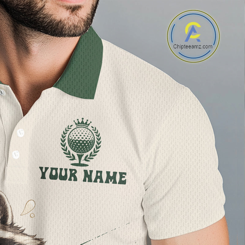 Custom Green Raccoon Golf Jersey For Mens, Custom Name Funny Golf Top For Team NHT935