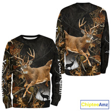 Load image into Gallery viewer, Customized Name Whitetail Deer Hunting Jump Shirt, Gift for Hunters – NHT315