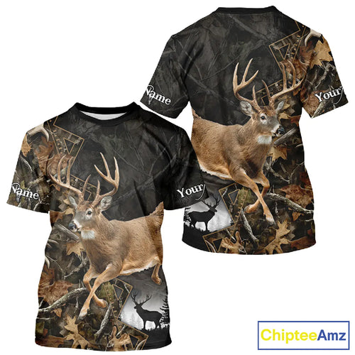Customized Name Whitetail Deer Hunting Jump Shirt, Gift for Hunters – NHT315