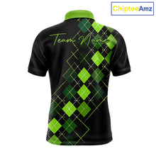 Load image into Gallery viewer, Mens Golf Polo Shirt Argyle Pattern Golf Shirts For Mens Funny White Green Golf Gifts NHT788