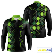 Load image into Gallery viewer, Mens Golf Polo Shirt Argyle Pattern Golf Shirts For Mens Funny White Green Golf Gifts NHT788
