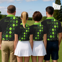 Load image into Gallery viewer, Mens Golf Polo Shirt Argyle Pattern Golf Shirts For Mens Funny White Green Golf Gifts NHT788